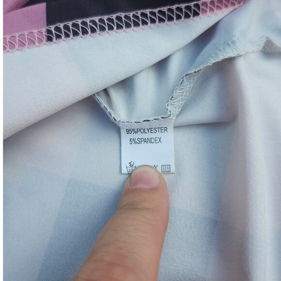 Pink & Black Buffalo Plaid 6XL Womens Top Short Sleeve Stretch Grunge Whimsygoth - Picture 7 of 8